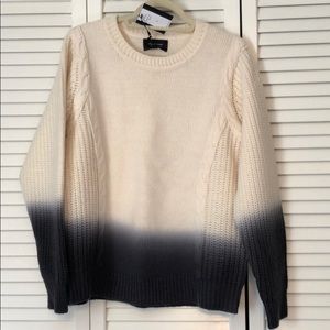 Banana Republic lovely cream blue ombré XL sweater